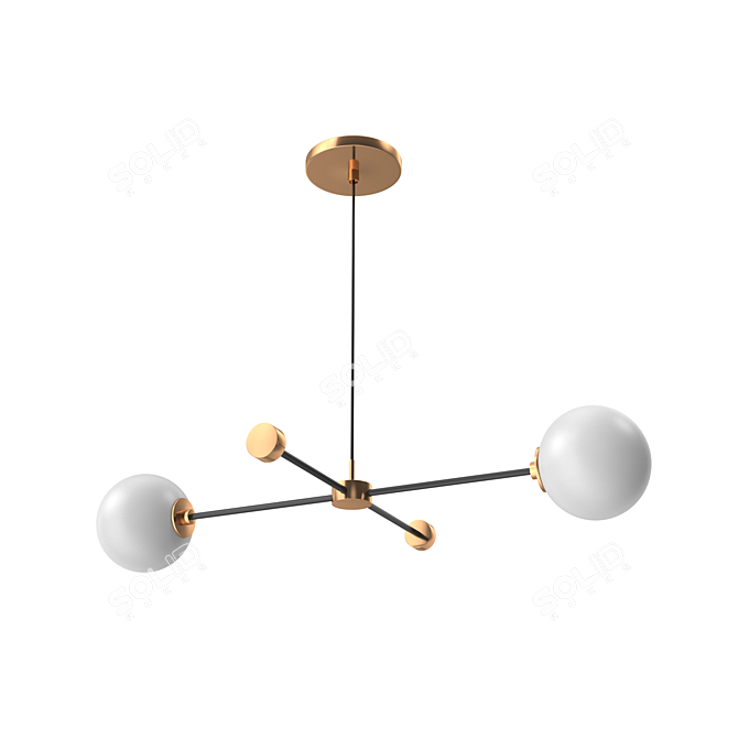 Elegant Laskasas Suspension Lamp 3D model image 1