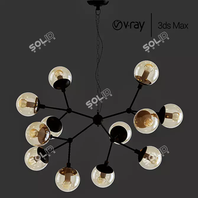 Crystal Lux Pendant Light | Modern and Elegant Lighting 3D model image 1