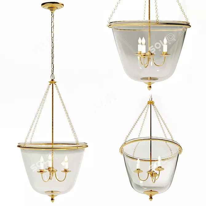 Pondview Ceiling Light: Elegant, Modern Design 3D model image 1