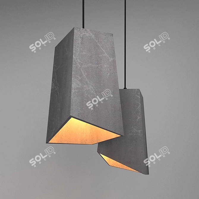 Modern LED Ceiling Light 3D model image 1