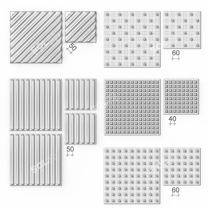 Universal Tactile Tiles for Accessibility 3D model image 2