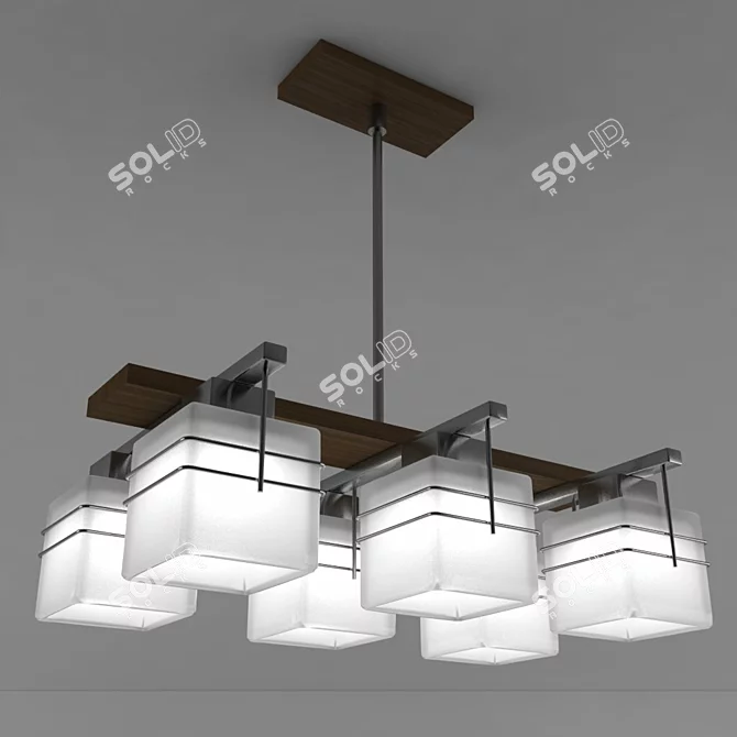 Elegant Luminex Klip Chandelier 3D model image 1