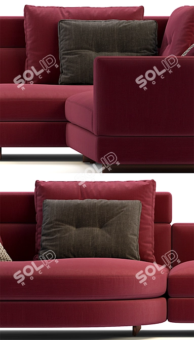 Elegant Minotti Alexander Sofa 3D model image 2