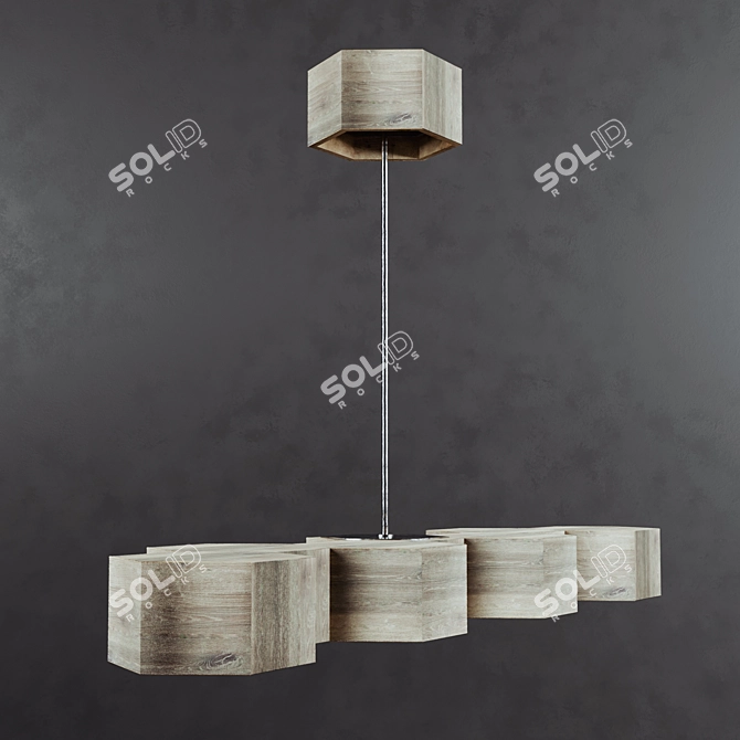 Modular Ceiling Light Fixture 3D model image 3