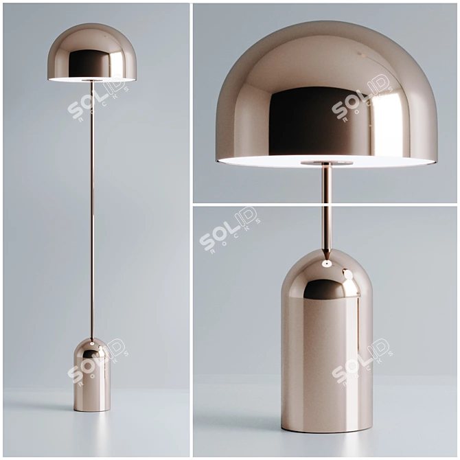 Elegant Bell Floor Light 3D model image 1