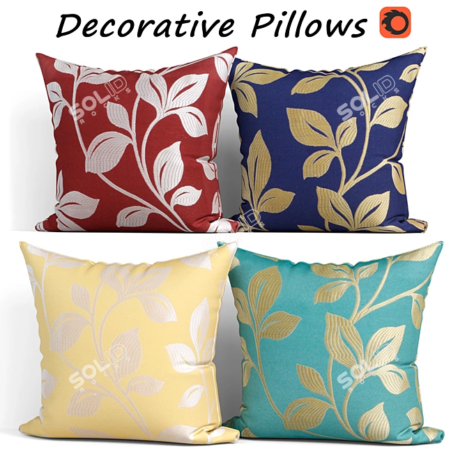 CaliTime Decorative Pillows Set 3D model image 1