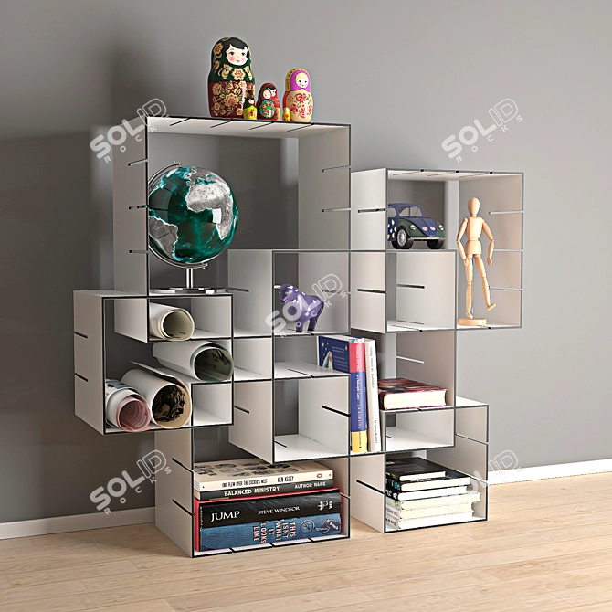 Konnex Standregal by Muller: Modern Storage Unit 3D model image 1