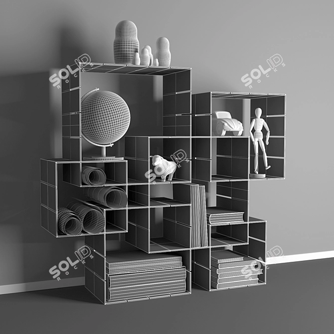 Konnex Standregal by Muller: Modern Storage Unit 3D model image 3