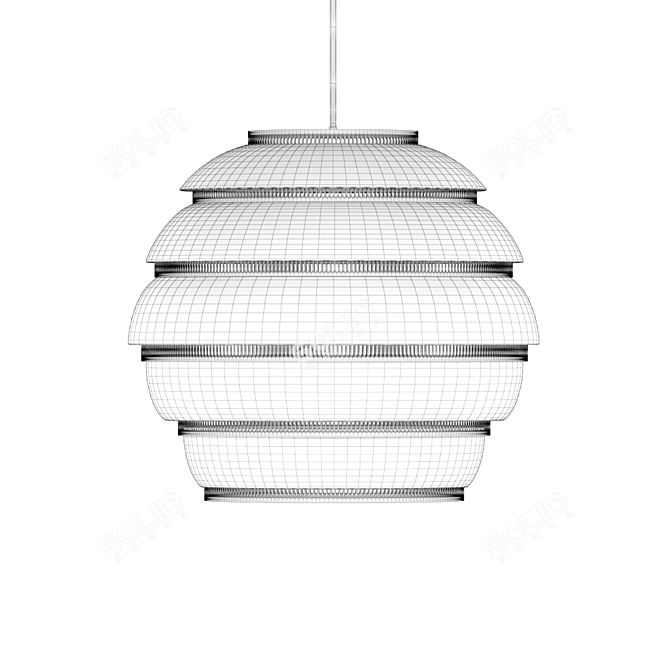 Title: Sleek Beehive Pendant Light for Modern Interiors 3D model image 3