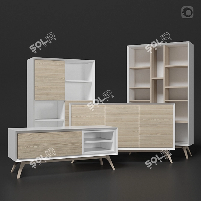 La Forma Quatre Furniture Set 3D model image 1