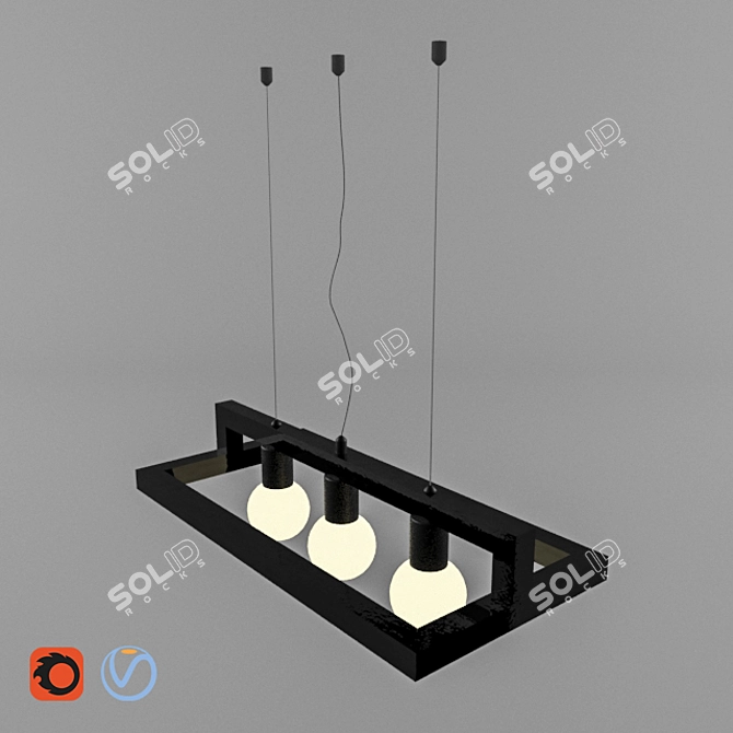 Elegant Zen Lamp 3D model image 1