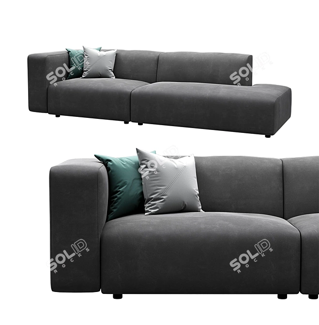 Prostoria Cloud Sofa - Luxurious Comfort 3D model image 1