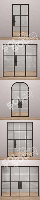 Rehme 2 Steel Doors: Stylish and Durable 3D model image 2