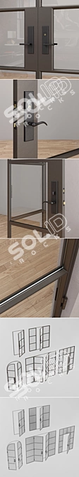 Rehme 2 Steel Doors: Stylish and Durable 3D model image 3