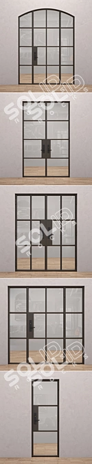 Sleek Steel Doors: Rehme 3 3D model image 2