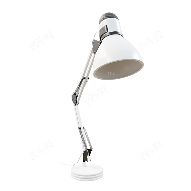 Sleek White Desk Lamp 3D model image 1