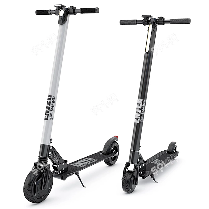 Title: Foldable Electric Scooter 3D model image 1