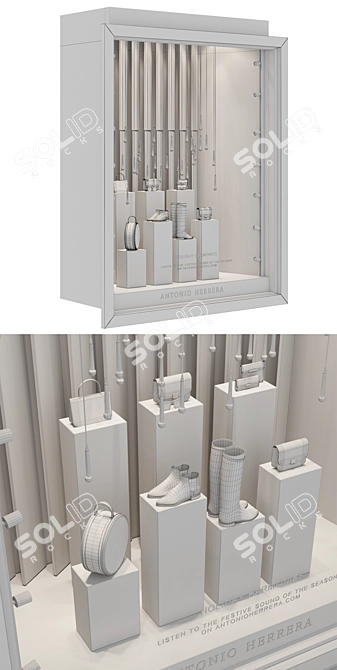 Versatile Shop Window Display 3D model image 3