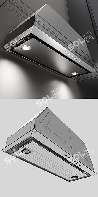 Sleek European Hood - P195P1M70 3D model image 3