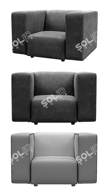 Cloud Armchair: Modern Comfort and Style 3D model image 2