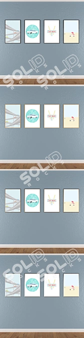 Modern Wall Art Set 760 3D model image 3