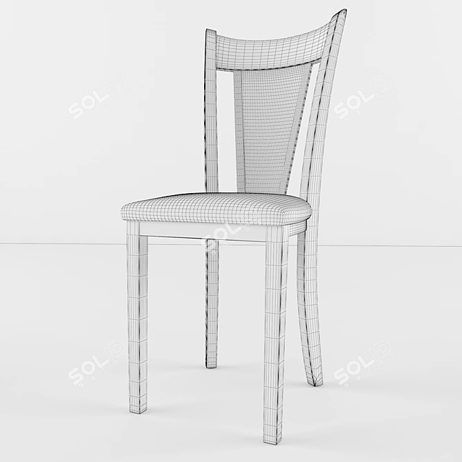 Elegant Upholstered Chair 3D model image 2