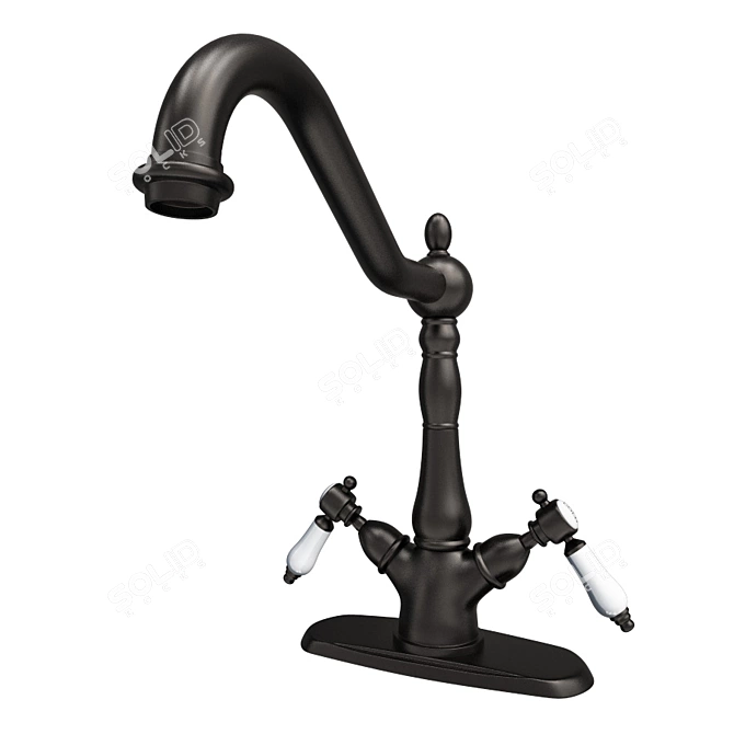 Kingston Brass Victorian Porcelain Vessel Mixer 3D model image 1