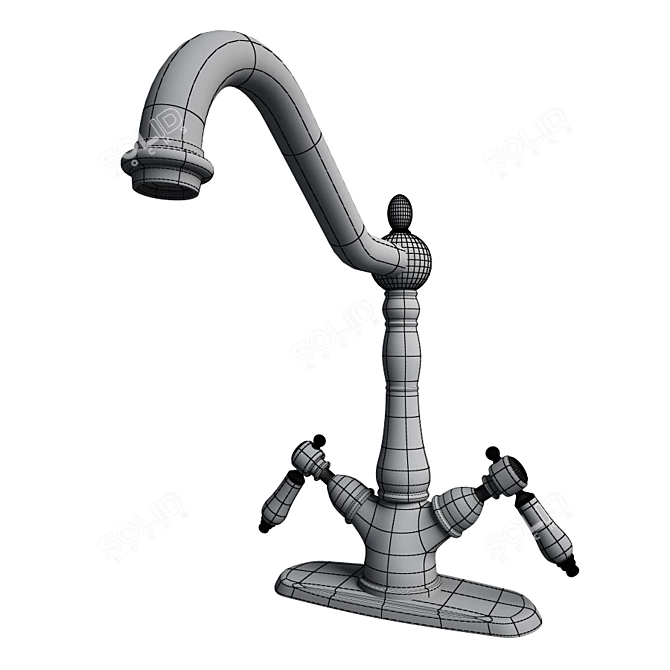 Kingston Brass Victorian Porcelain Vessel Mixer 3D model image 3