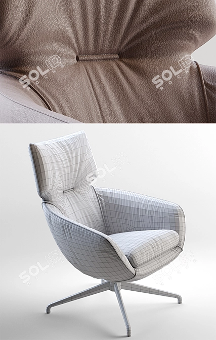 LEOLUX LX: Elegant Design Chair by Gino Carollo 3D model image 3