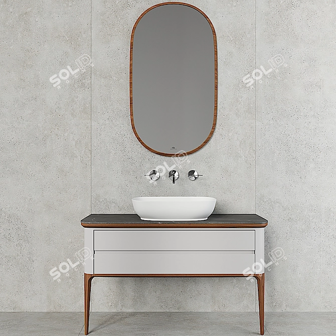 NOKEN LIGNAGE Console Basin Set 3D model image 1
