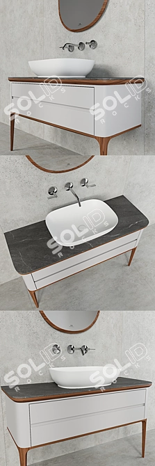 NOKEN LIGNAGE Console Basin Set 3D model image 2