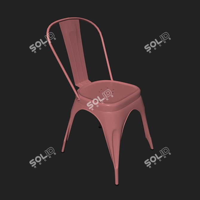 Pink Iron Chair 3D model image 1