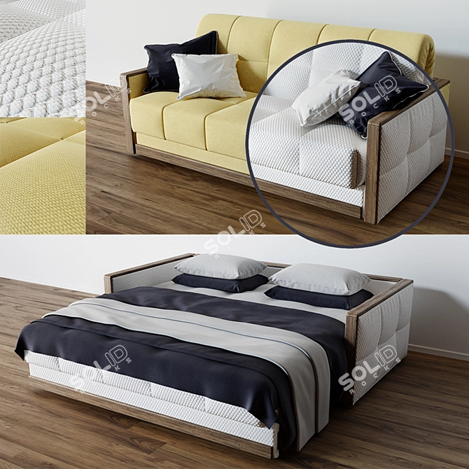 Accordion Sofa Bed: Goodwin 3D model image 1