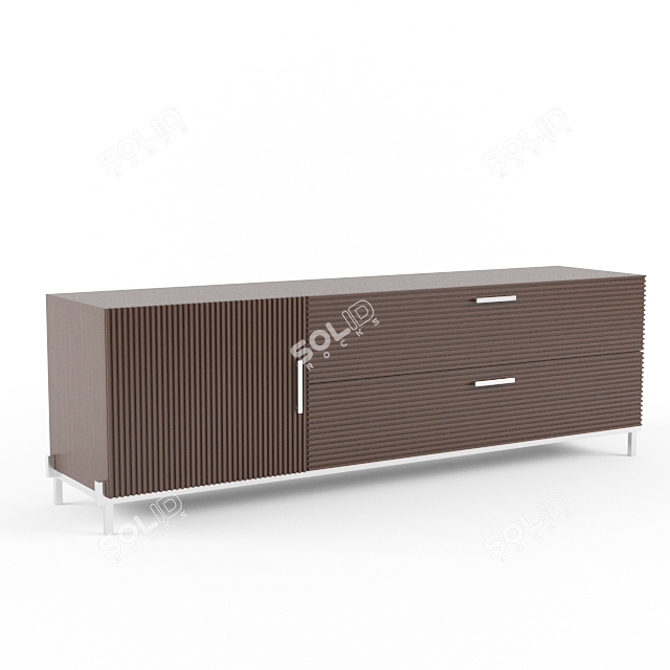 Sleek Modern Console Table 3D model image 1