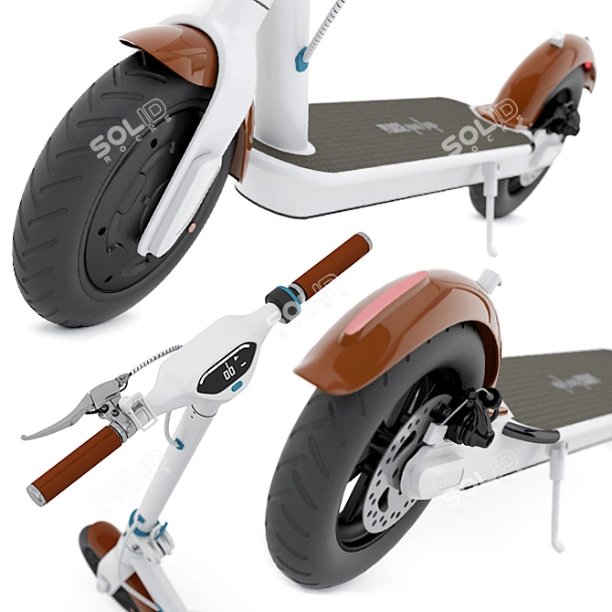 UltraGlide Electric Scooter 3D model image 2