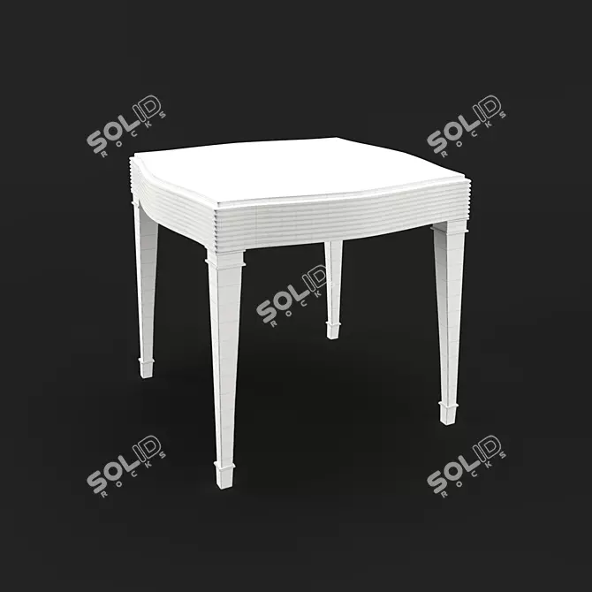 Fratelli Barri MESTRE Cherry Side Table: Elegance in a Compact Design! 3D model image 2