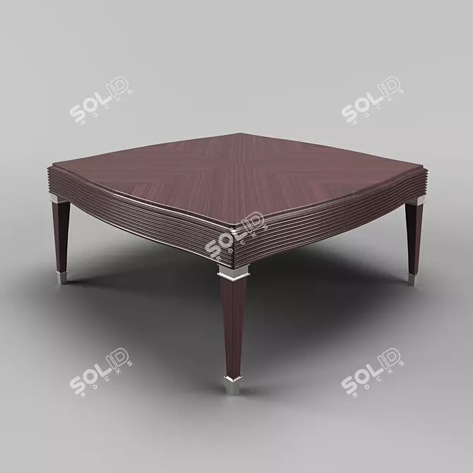 Elegant OM Coffee Table in Cherry Veneer 3D model image 1