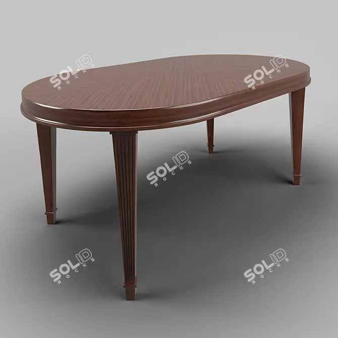 Elegant Mahogany Dining Table by Fratelli Barri 3D model image 1