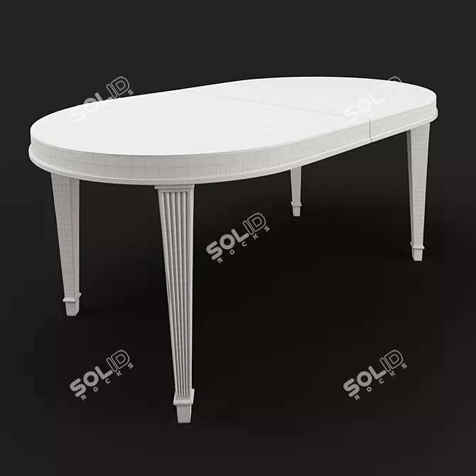 Elegant Mahogany Dining Table by Fratelli Barri 3D model image 2