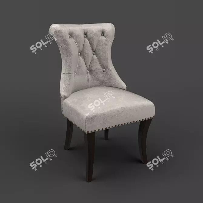 MESTRE Velvet Accent Chair 3D model image 1