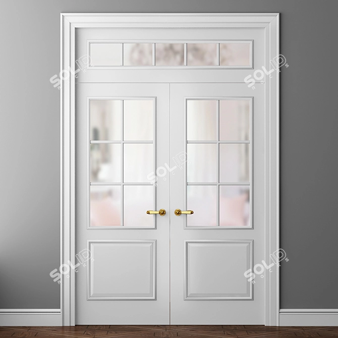 Parisian Elegance: Volkhovets Two-Fold Door 3D model image 1