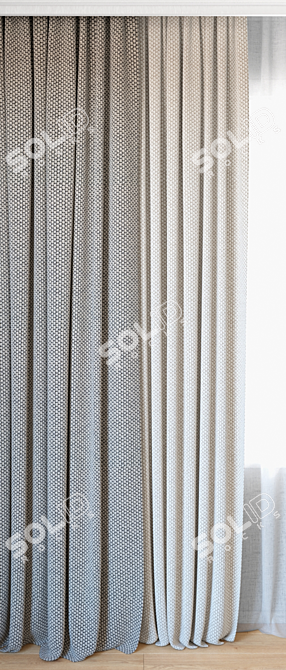 Opera Curtains 79 | ROHI | Elegant curtains with tulle 3D model image 2