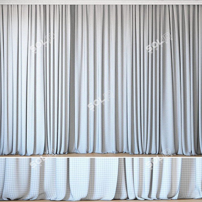 Opera Curtains 79 | ROHI | Elegant curtains with tulle 3D model image 3