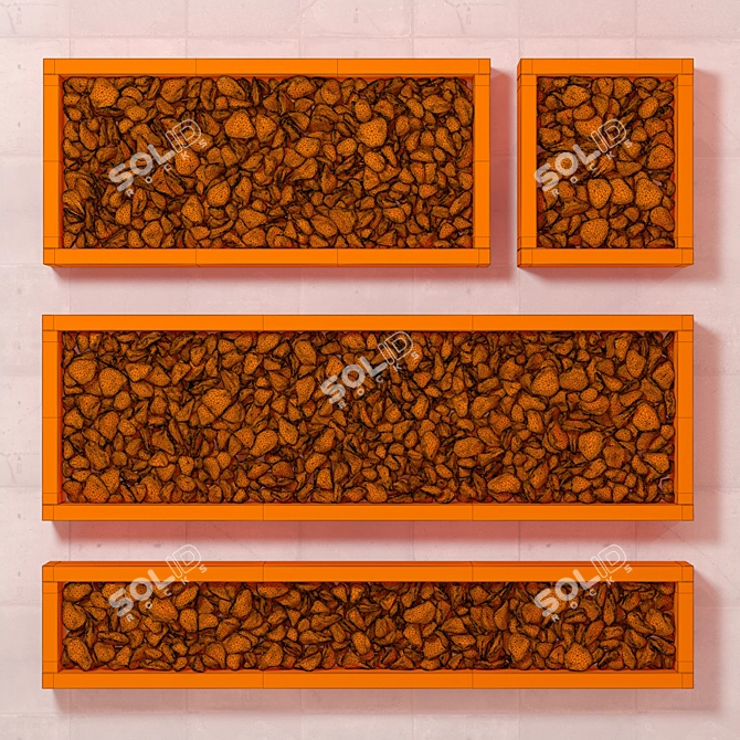 Polished Pebble Frame 3D model image 3