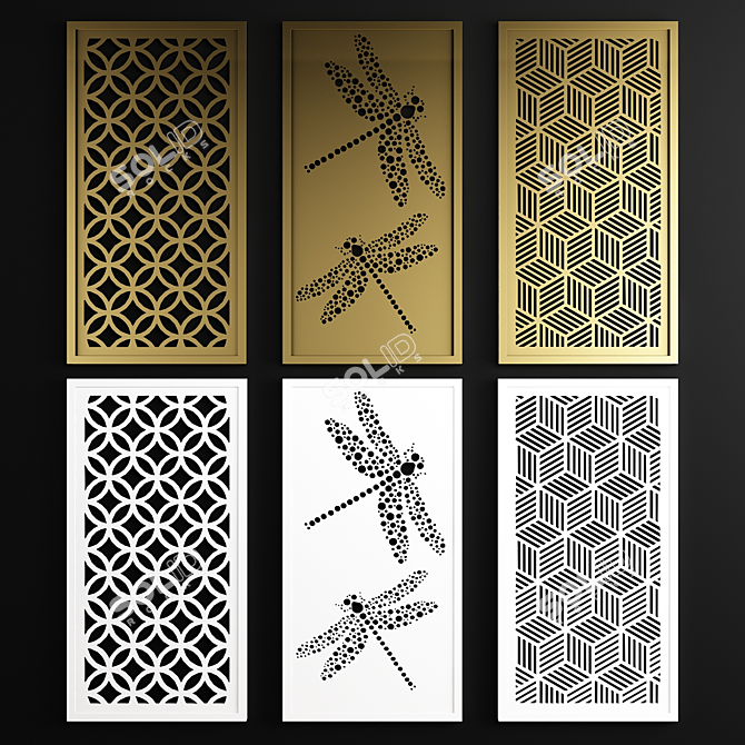 Elegant Panel | Decorative Design 3D model image 1