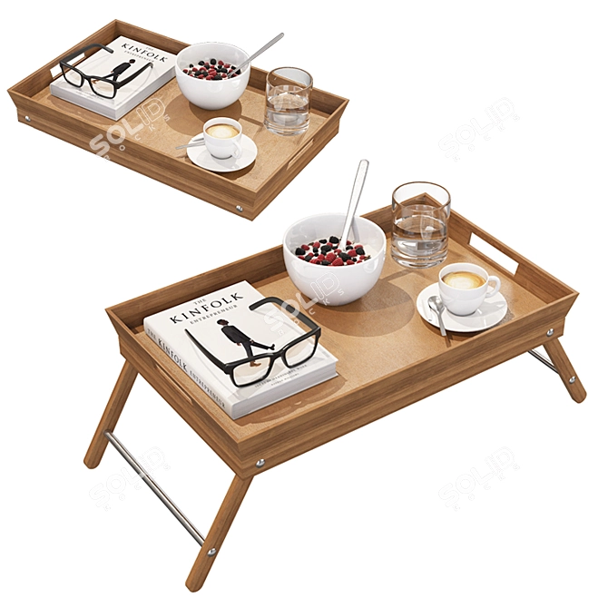 Bed Tray - Breakfast Bliss 3D model image 1