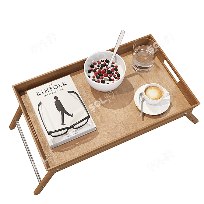 Bed Tray - Breakfast Bliss 3D model image 2