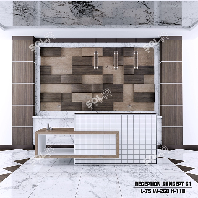 Modern Reception Concept: C1 3D model image 1