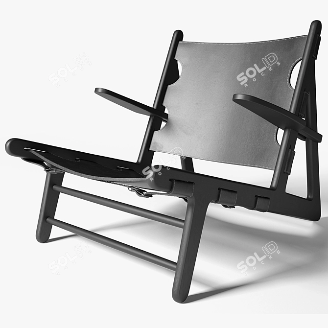 Rugged Hunting Lodge Chair 3D model image 1