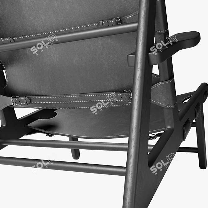 Rugged Hunting Lodge Chair 3D model image 2